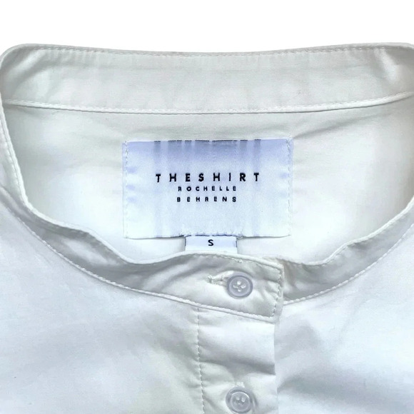 NWOT The Shirt by Rochelle Behrens Button Up Flutter Sleeve Top - Picture 4 of 6